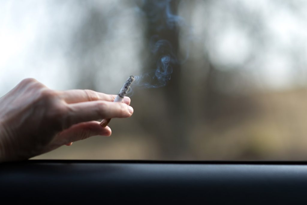 Cigarette smoke in car