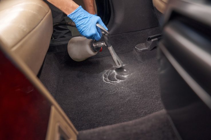 How to get rid of road salt stains on car carpet